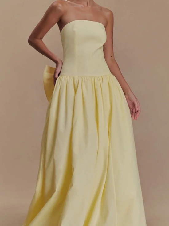 Meshki Dresses & Skirts - Meshki butter yellow drop waist dress
